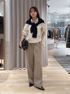 「PAPILLONNER（パピヨネ）のアイテム」を使った、rukaさん（レディース・154cm）の秋コーディネート