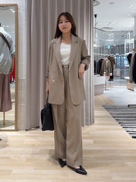 「PAPILLONNER（パピヨネ）のアイテム」を使った、rukaさん（レディース・154cm）の秋コーディネート