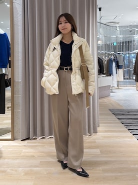 「PAPILLONNER（パピヨネ）のアイテム」を使った、rukaさん（レディース・154cm）の秋コーディネート