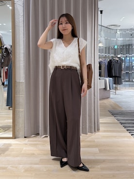 「PAPILLONNER（パピヨネ）のアイテム」を使った、rukaさん（レディース・154cm）の夏コーディネート