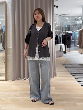 「PAPILLONNER（パピヨネ）のアイテム」を使った、rukaさん（レディース・154cm）の夏コーディネート