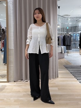 「PAPILLONNER（パピヨネ）のアイテム」を使った、rukaさん（レディース・154cm）の夏コーディネート