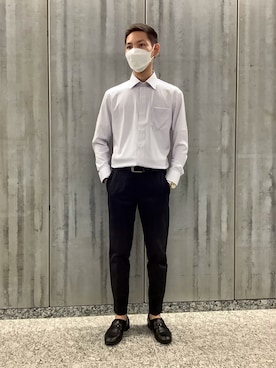「アイテム（ビジネスシャツ）」を使った、TOKYO SHIRTS 八重洲地下街八重洲2番店さん（メンズ・171cm）の秋コーディネート