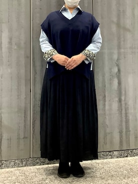 「アイテム（ビジネスシャツ）」を使った、TOKYO SHIRTS 八重洲地下街八重洲2番店さん（レディース・160cm）の秋コーディネート