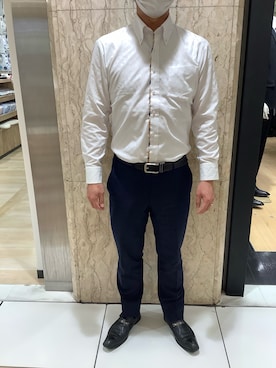 「インナー付き」｜TOKYO SHIRTS 八重洲地下街八重洲2番店さん（メンズ・166cm）の春コーディネート
