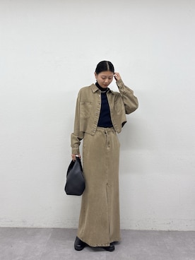 「アイテム（チョーカー）」を使った、Hiyoriさん（レディース・160cm）の秋コーディネート