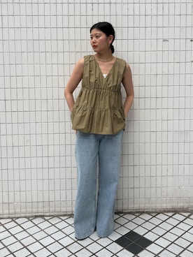 「レディースファッション」｜Hiyoriさん（レディース・160cm）の春コーディネート