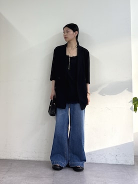 「アイテム（ジャケット/アウター）」を使った、Hiyoriさん（レディース・160cm）の春コーディネート