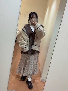 「アイテム（ドレスシューズ）」を使った、はるさん（レディース・154cm）の冬コーディネート