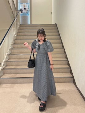 「Mila Owen（ミラオーウェン）のロングハンドルショルダーバッグ（ショルダーバッグ）」を使った、はるさん（レディース・154cm・20代）の夏コーディネート
