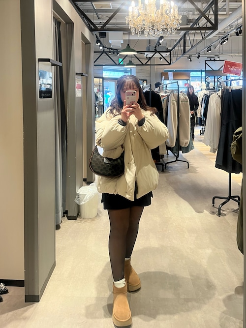 hinari(ヒナリ)の「中綿リボンミドルコート(ブルゾン)」 - WEAR hinari(ヒナリ)の「中綿リボンミドルコート(ブルゾン)」 - WEAR