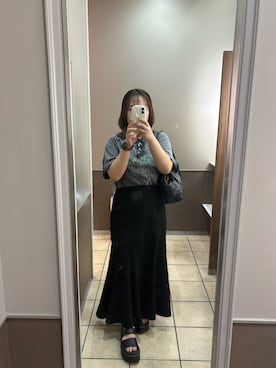 「Mila Owen（ミラオーウェン）のロングハンドルショルダーバッグ（ショルダーバッグ）」を使った、はるさん（レディース・154cm・20代）の夏コーディネート