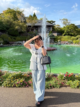 「アイテム（サンダル）」を使った、はるさん（レディース・154cm）の秋コーディネート