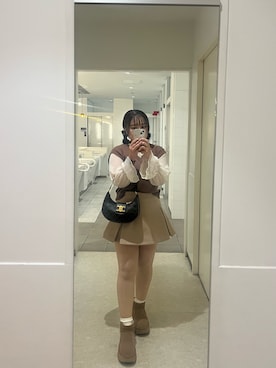 「GRL」｜「アイテム（ハンドバッグ）」を使った、はるさん（レディース・154cm）の秋コーディネート