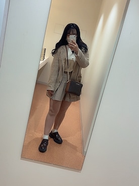 「アプレジュール」｜「アイテム（カーディガン/ボレロ）」を使った、はるさん（レディース・154cm）の冬コーディネート