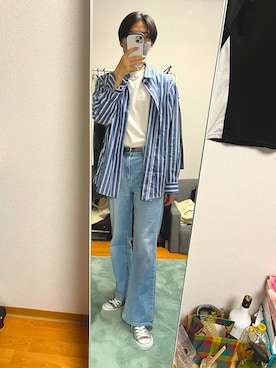 「アイテム（ネックレス、ホワイト系）」を使った、SOUさん（メンズ・173cm）の春コーディネート