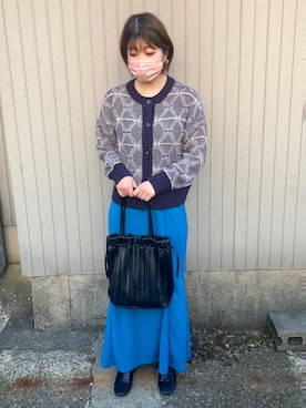 「JUNOAH」｜「アイテム（アクセサリー）」を使った、1m24wさん（レディース・153cm）の春コーディネート