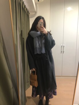 「STUNNING LURE（スタニングルアー）のアイテム（ジャケット/アウター）」を使った、mika✳︎さん（レディース・160cm）の冬コーディネート