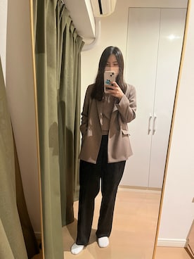 「NATURAL BEAUTY BASIC（ナチュラルビューティーベーシック）のアイテム（テーラードジャケット）」を使った、mika✳︎さん（レディース・160cm）の春コーディネート