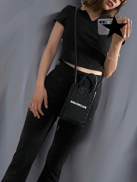 「GRL（グレイル）のリブニットフレアパンツ（その他パンツ）」を使った、ねこ ねこさん（レディース・154cm）の夏コーディネート