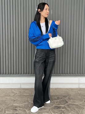 「アイテム（ジャージ）」を使った、KKさん（レディース・159cm）の夏コーディネート