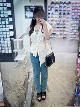 「しまむら（シマムラ）のアイテム（サンダル）」を使った、白瀬さん（レディース・154cm）の夏コーディネート