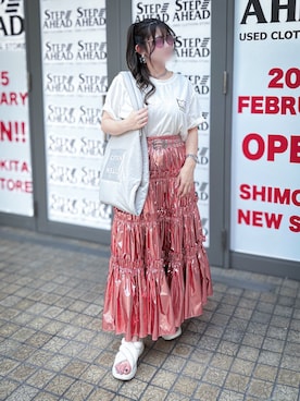 「アイテム（腕時計）」を使った、白瀬さん（レディース・154cm）の夏コーディネート
