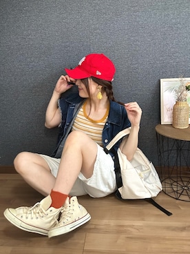 「アイテム（ソックス/靴下）」を使った、yu.さん（レディース・161cm）の秋コーディネート