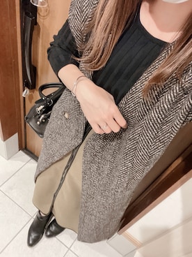 「アイテム（ブレスレット）」を使った、yu.さん（レディース・161cm）の冬コーディネート