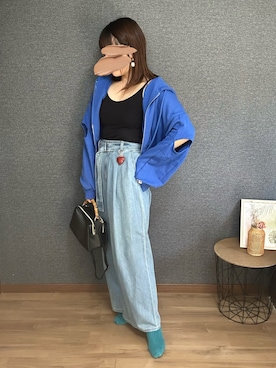 「アイテム（ソックス/靴下）」を使った、yu.さん（レディース・161cm）の秋コーディネート