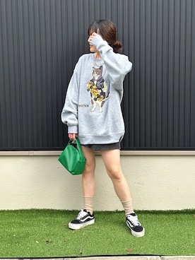 「アイテム（スウェット）」を使った、yu.さん（レディース・161cm）の秋コーディネート