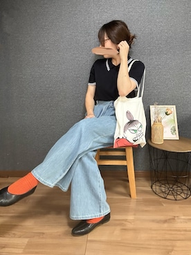 「アイテム（バレッタ/ヘアクリップ）」を使った、yu.さん（レディース・161cm）の秋コーディネート