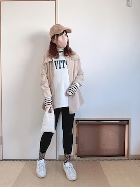 「スウエット」｜「アイテム（その他）」を使った、yu.さん（レディース・161cm）の冬コーディネート