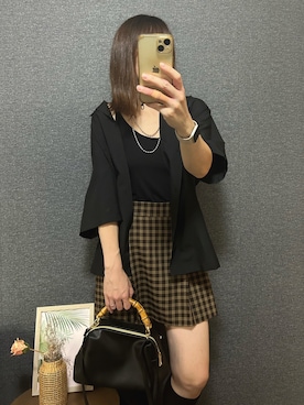 「アイテム（その他）」を使った、yu.さん（レディース・161cm）の秋コーディネート