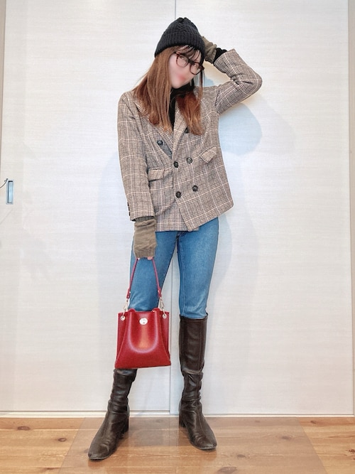 セール】スクエアトゥストレッチロングブーツ（ブーツ）｜VIVIAN