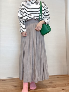 「andme（アンドミー）のアイテム（ジャケット/アウター）」を使った、yu.さん（レディース・161cm）の春コーディネート