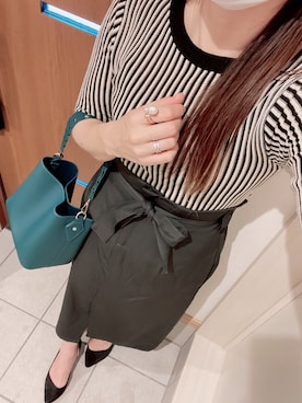 「タックイン」｜yu.さん（レディース・161cm）の夏コーディネート