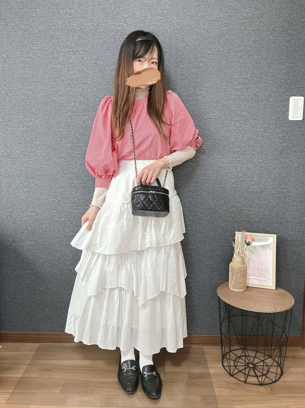 大人気❤️ミニ丈フリルスカート　普段着　女子会　デートコーディネート インパン裏地付きティアードフリルミニスカート[at2259