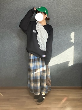 「アイテム（レッグウェア）」を使った、yu.さん（レディース・161cm）の冬コーディネート