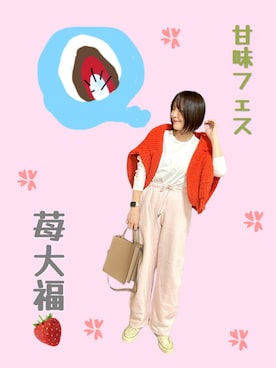 「GU（ジーユー）のアイテム（パンツ）」を使った、yu.さん（レディース・161cm）の春コーディネート