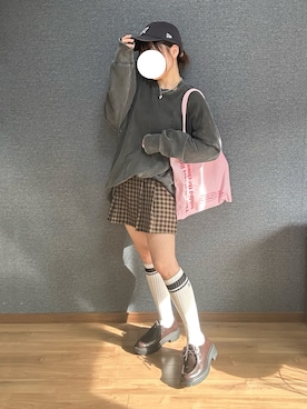 「ハイソックス」｜yu.さん（レディース・161cm）の冬コーディネート