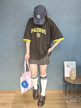 「アイテム（エコバッグ/サブバッグ）」を使った、yu.さん（レディース・161cm）の秋コーディネート