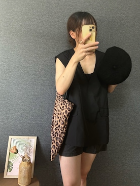 「アイテム（ハンチング/ベレー帽）」を使った、yu.さん（レディース・161cm）の秋コーディネート