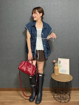 「GU（ジーユー）のアイテム（バッグ）」を使った、yu.さん（レディース・161cm）の秋コーディネート