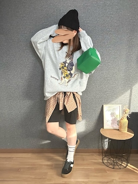 「アイテム（ソックス/靴下）」を使った、yu.さん（レディース・161cm）の秋コーディネート