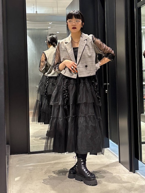 HARE ワンピース ロングフリルギャザーリボンワンピース(HARE