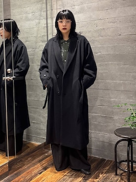 「アイテム（チェスターコート）」を使った、ノン(HARE)さん（レディース・170cm・20代）の冬コーディネート