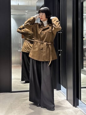 「アイテム（ミリタリージャケット）」を使った、ノン(HARE)さん（レディース・170cm）の秋コーディネート