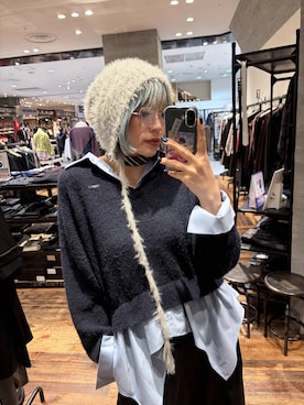 「HARE（ハレ）のアイテム（帽子）」を使った、ノン(HARE)さん（レディース・170cm）の秋コーディネート