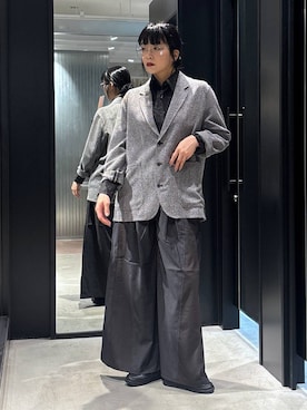 「HARE（ハレ）の【SET UP対応】サイコウチクワイドトラウザー(HARE)（その他パンツ）」を使った、ノン(HARE)さん（レディース・170cm・20代）の夏コーディネート
